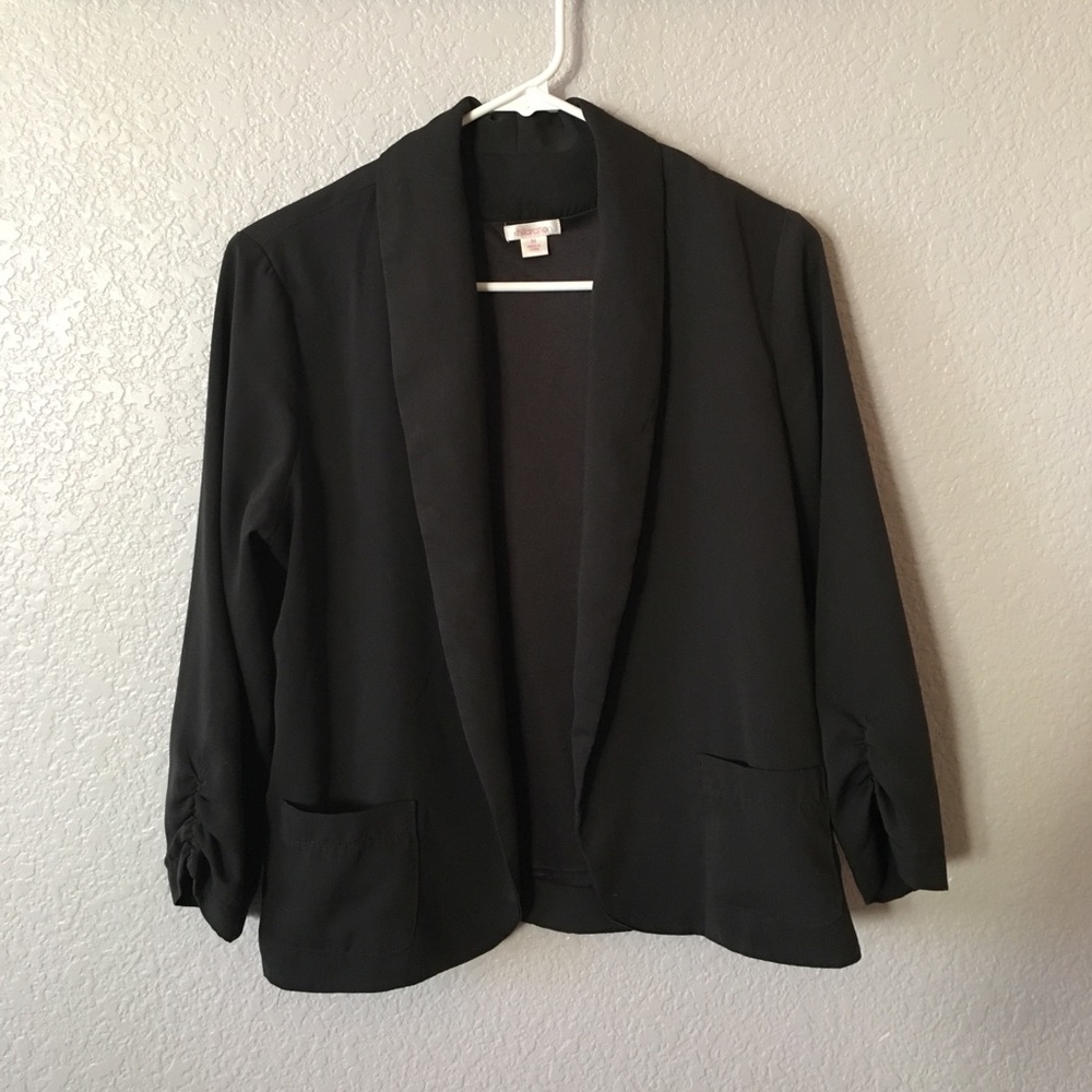 xhilaration dark grey suit jacket